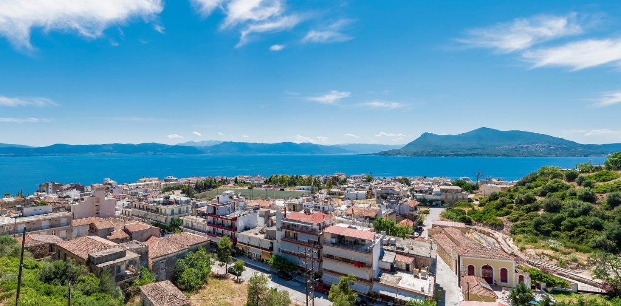 Panoramic View!Penthouse 120Qm Of Sea & Mountain Villa Loutra Edipsou  Ngoại thất bức ảnh